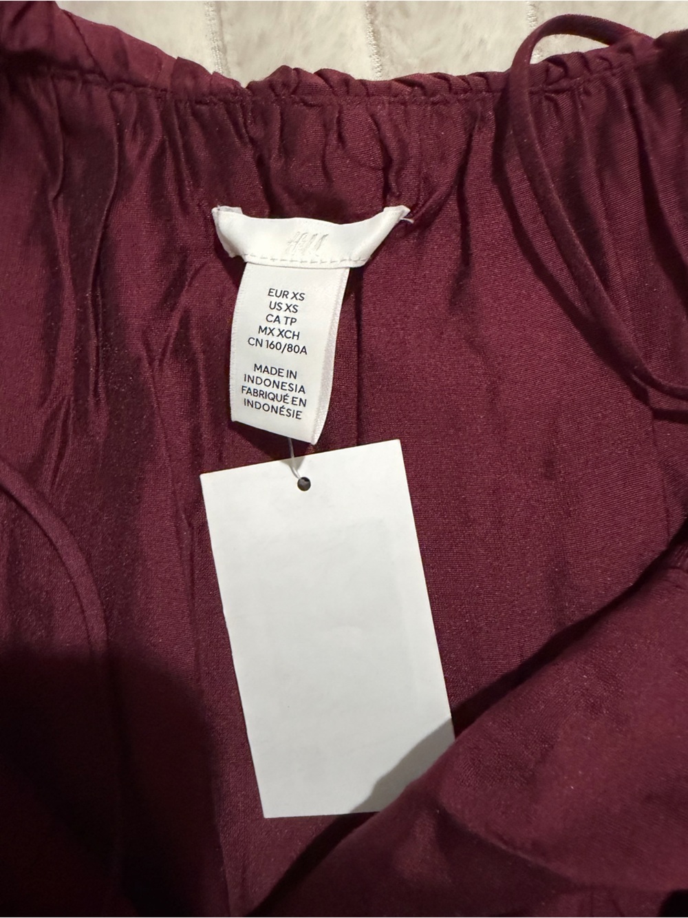 H&M Wine Ruffle Maxi Dress - Picture 9 of 10